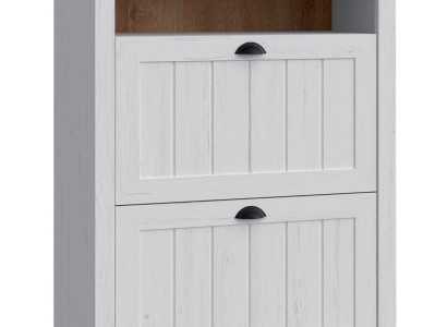 Shoe cabinet 2 compartments white - shoe rack shoe stand shoes hallway shelves country house